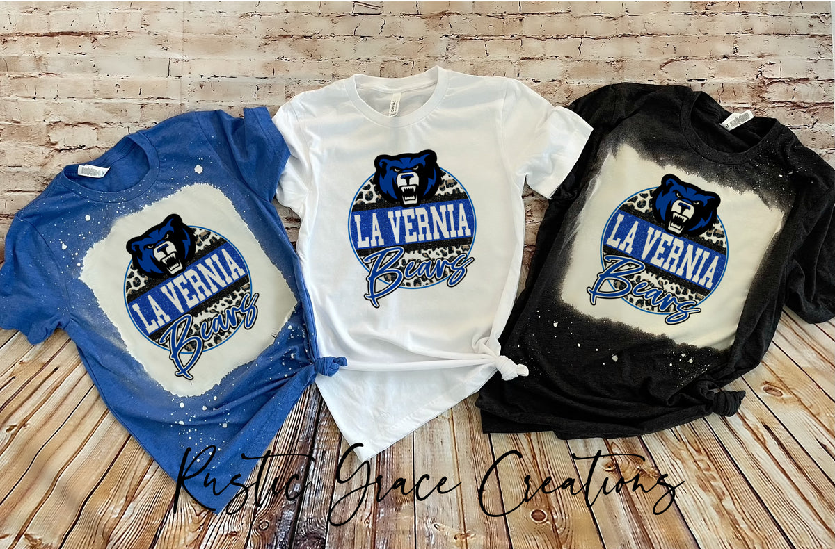 La Vernia BEARS | Bleached Tee – Rustic Grace Creations