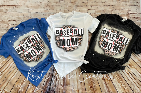 Baseball Mom | Bleached Tee