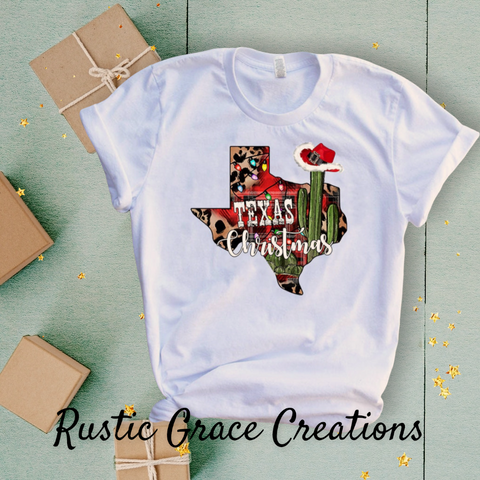 Texas Christmas | Bleached Tee | Non bleached vintage tee